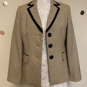 TAN/BLACK WOVEN JACKET